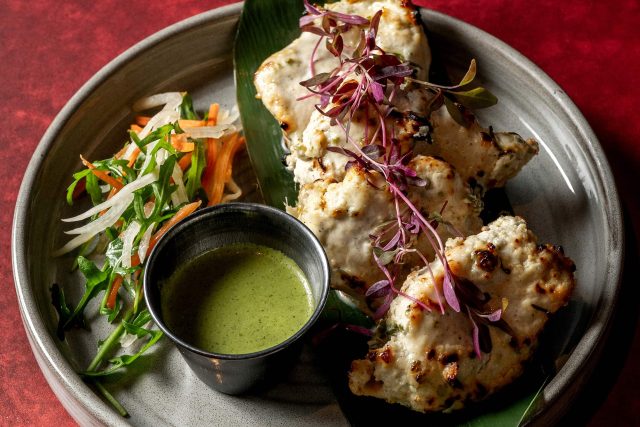 Tandoori chicken tikka and smoky grills at Masalchi Indian restaurant in Wembley Park.