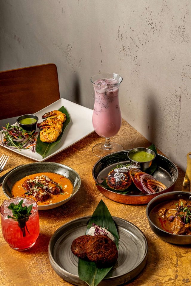 Masalchi Wembley Park: Stylish bar area featuring adventurous Desi-inspired cocktails.